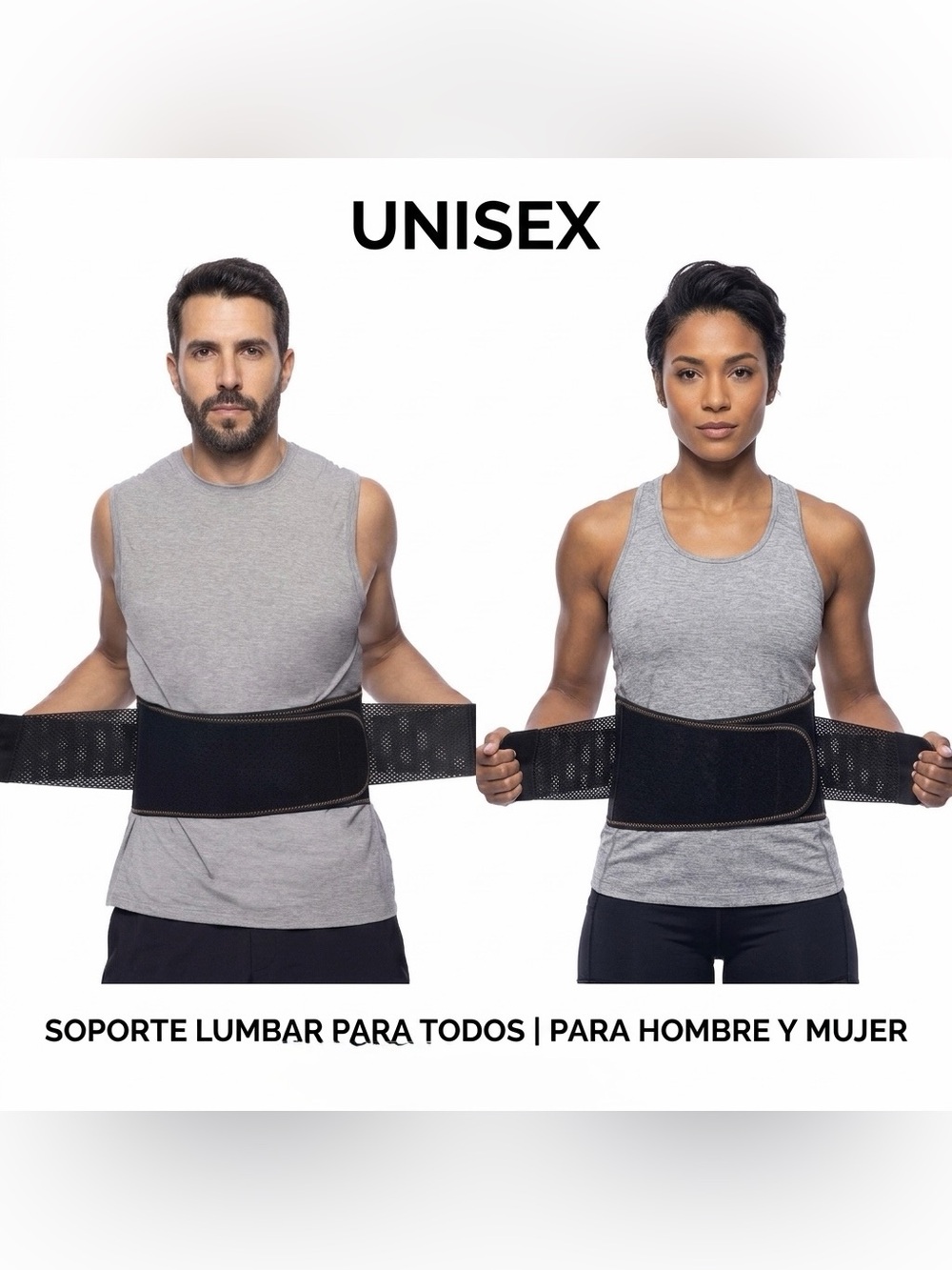 Copper Fit Elite Back Pro - Adjustable Lumbar Support Belt - Black - unisex
